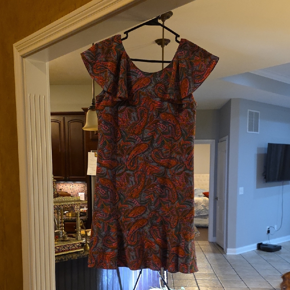 J. Crew Multicolor Paisley Mini Dress
